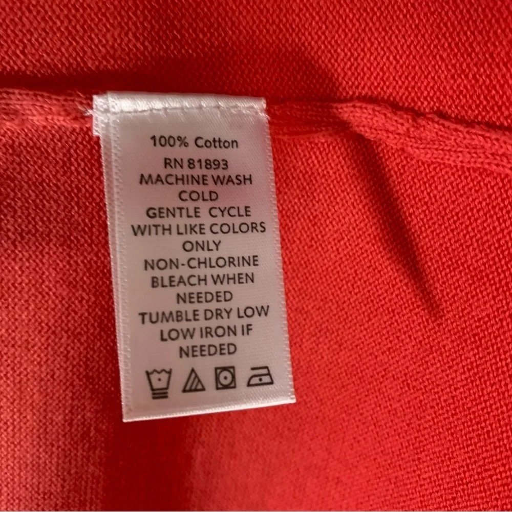2/$35 Isaac Mizrahi Coral Dip Dye Three Quarter Sleeve Cardigan
